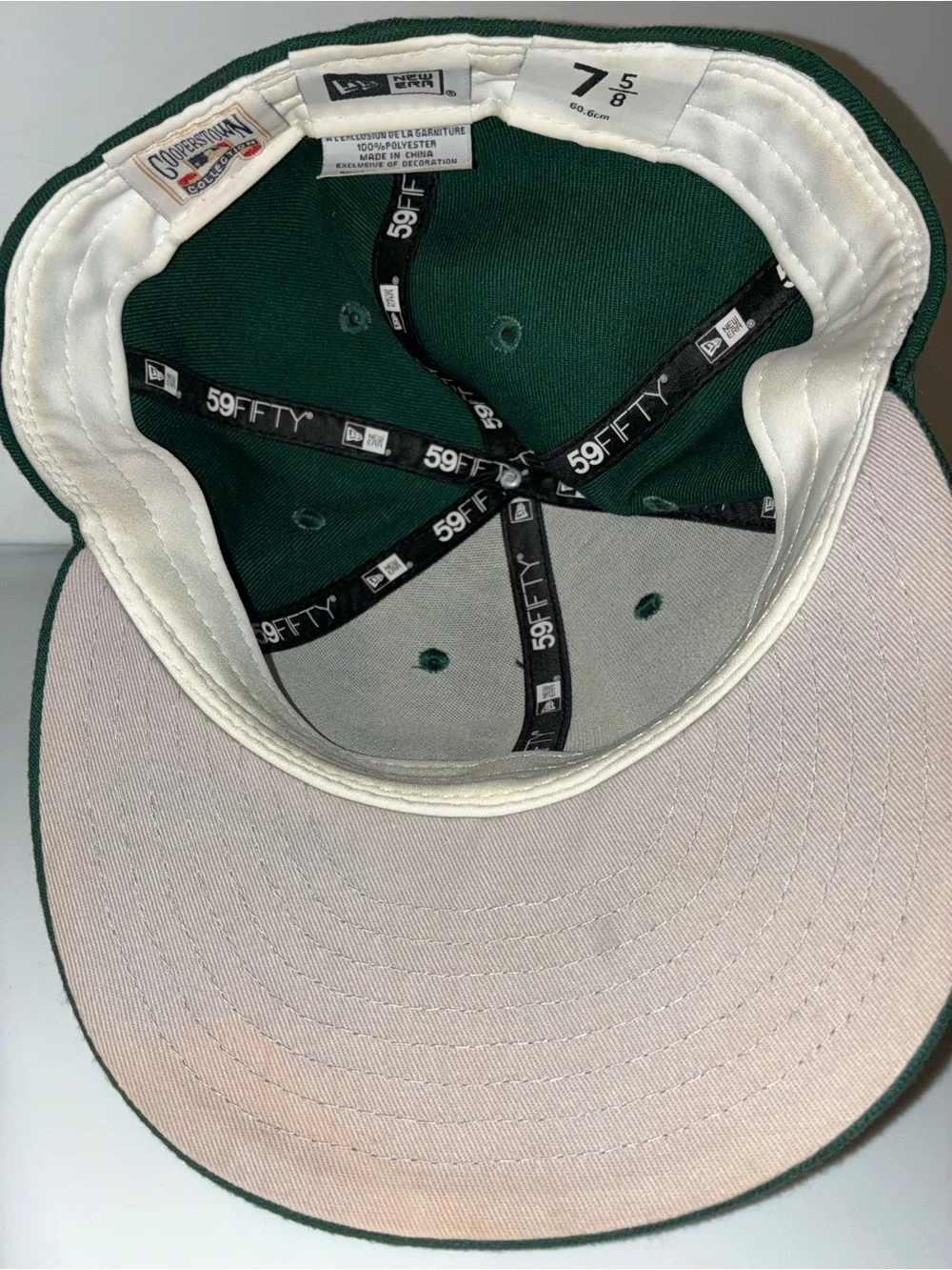 New Era Tampa Bay Devil Rays Green Fitted Hat 7 5/8 MLB 59Fifty Cooperstown TB